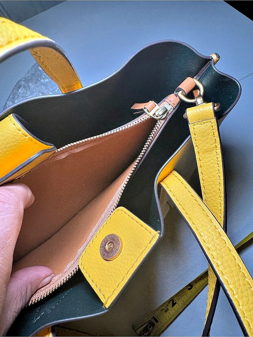 Tory Burch Small Perry Triple-Compartment Tote Yellow